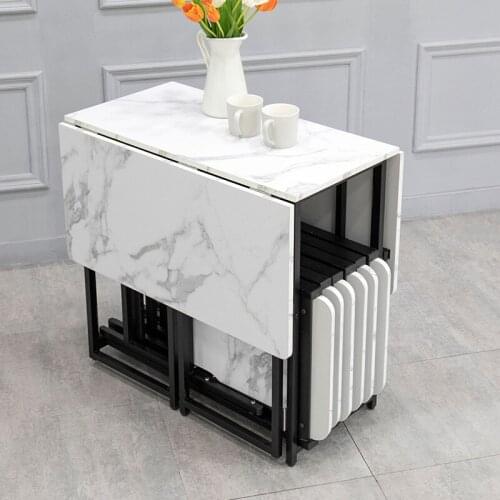 Dining table set table set dining folding multi-function kitchen table minimalist furniture folding dining table portable