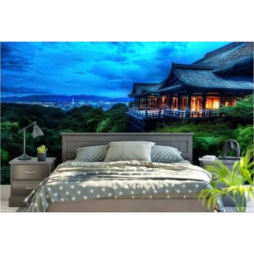 Custom photo mural 3d room wallpaper picture Japanese architecture landscape forest decoration painting 3d wall murals wallpaper