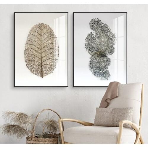 Watercolor Abstract Leaves Canvas Paintings Poster Print Nordic Minimalist Wall Art Pictures For Living Room Bedroom Home Decor
