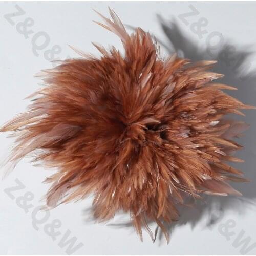 New 1 pair of natural 4-6 inches chicken feathers dyed light coffee color DIY dream catcher jewelry material decoration