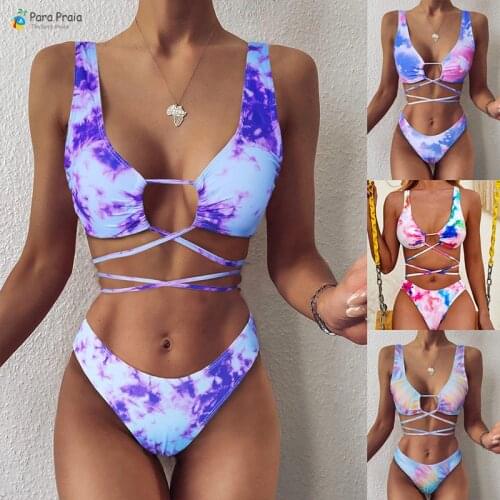 Para Praia New Bikini Micro Swimwear Women Swimsuit Sexy Bandage Bikini Set Push Up Swimwear Women Brazilian Biquini Beachwear