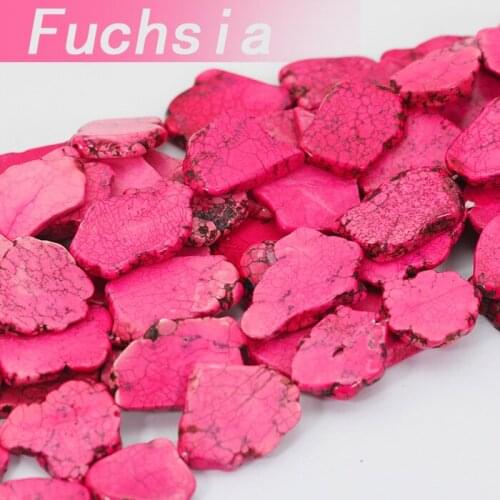 Wholsale 3 Strands/lot Pink Fuchsia Stone Beads DIY Jewelry Beads Strands Natural Stone Necklace Beads 7 Colors CB007