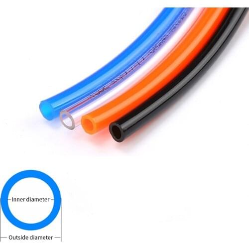 1M Air Tubing Pneumatic Pipe Tube Hose 10mm OD 6.5mm ID 8mmx5mm 6mm x 4mm 2.5mm 12x8mm Transparent Blue Red PU Air Gas Pipe Hose