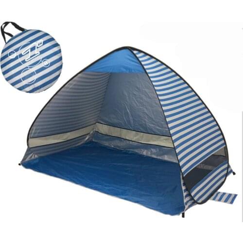 Portable beach tent!Pop up Automatically set up camping beach tent quickly open outdoor UV50+ protection 200*120*130CM