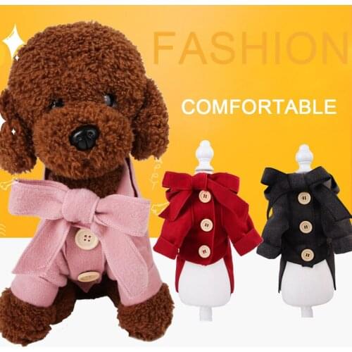 Luxury Winter Dog Woolen Clothes Dogs Jacket Coat Clothing For Small Medium Pet Chihuahua