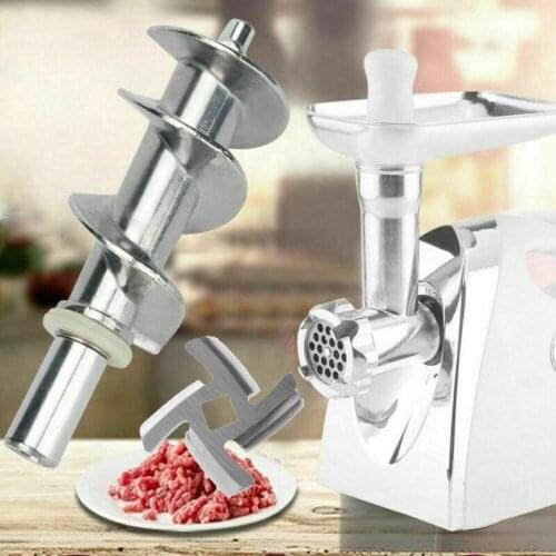 2pcs/set Auger Meat Grinder Screw Blade Accessories Replace Food-grade Stainless Steel Part Food-grade Stainless Steel