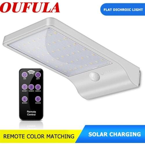 OUTELA Solar Wall Lamps Integrated Induction Remote Control Two-Color Waterproof Street Lamp