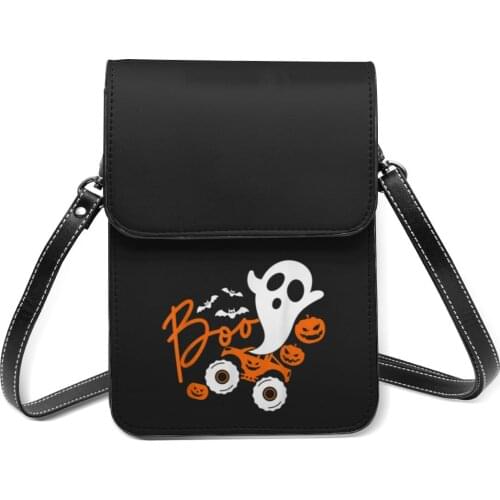 Pumpkin Shoulder Bag Student Gift Mobile Phone Bag Retro Leather School Bags