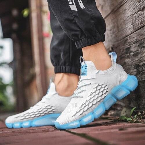 Fish scale reflective trend male shoes casual sports mesh running shoes Men Casual Shoes