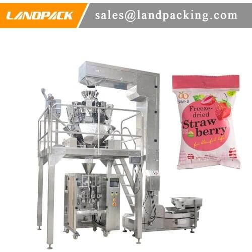 Frozen Strawberry Weigh Filler Packaging Machine Frozen Fruit Vertical Wrapping Machine