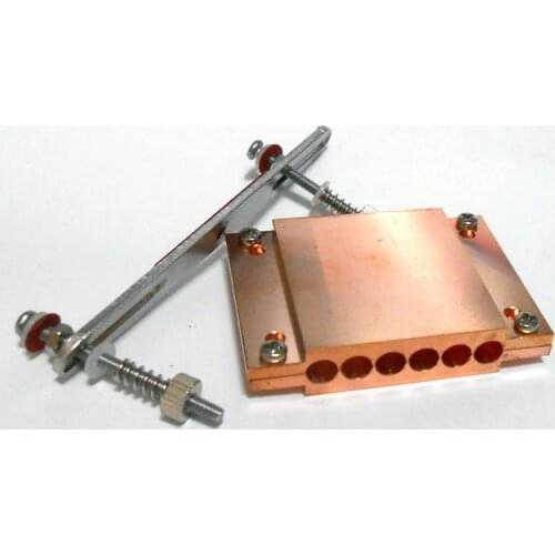For AMD Heat pipe clamp for AM4 CPU heat conduction Heat tube press plate 6 hole Pure copper plate/4 hole Pure aluminium plate