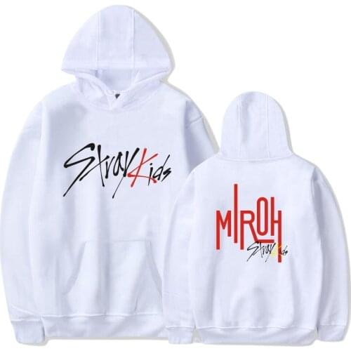Kpop StrayKids Stray Kids New Album MIROH women Sweatshirt With Pocket Crewneck Fleece Warm Haajuku Long Sleeve Hoodies female