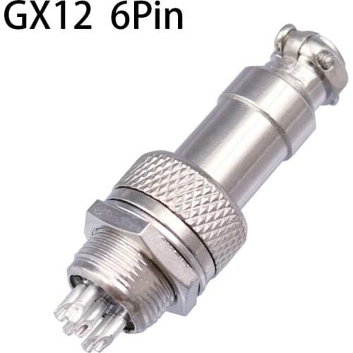 1pcs GX12 6 Pin Male & Female 12mm Wire Panel Connector Aviation Plug L92 GX12 Circular Connector Socket Plug Free Shipping