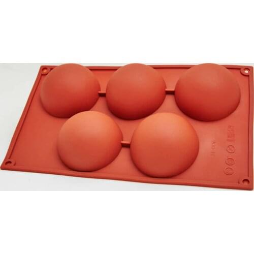 Cake Tool 1 pc 8 cm Dia x4cm Depth Semi Half Ball Hemisphere Silicone Baking Mold Cake Mould Round Muffin Cup Soap Fondant DIY