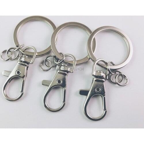 100 pcs/lot Key Ring Popular Classic Plated Lobster Clasp Key Hook Chain DIY Jewelry Making For Key Chain