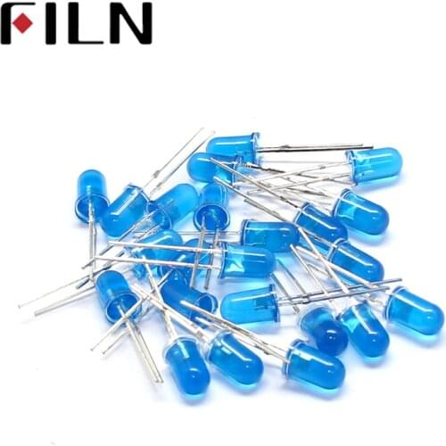 100pcs blue Bright LED bulbs Emitting Diode LED 5mm with 2 pin