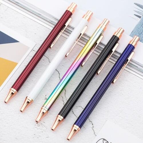 30 Pcs High Quality Metal Ballpoint Pen Kawaii Pen 1.0mm Luxury Ball Pen Refill Office School Supplies Cute Stationery Girl Gift
