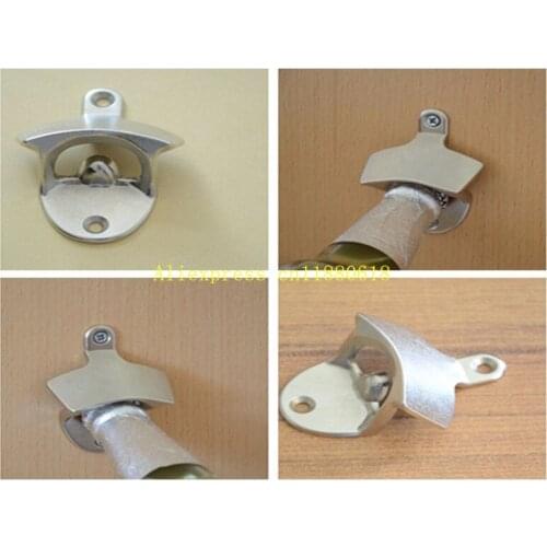 350pcs/lot Fast Shipping New Arrivla Wall Mounted Opener Wine Beer Soda Glass Cap Bottle Opener