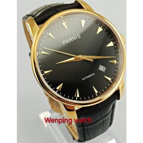 38mm Parnis watches 21 Jewels Miyota Automatic Movement Casual Watch Sapphire Glass W2547