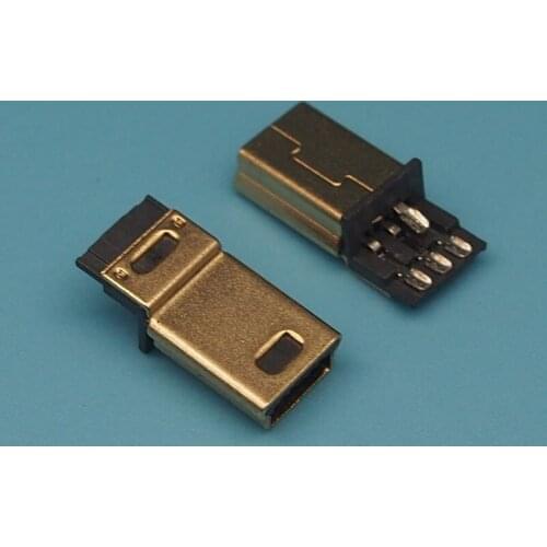 45pcs Gold-plated MINI USB Male Plug