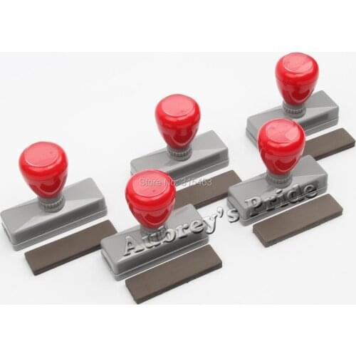 5Pcs Square 30x30MM Holder Stamp Shell +7mm Rubber Pad Photosensitive Portrait Flash Selfinking Stamping Making Seal