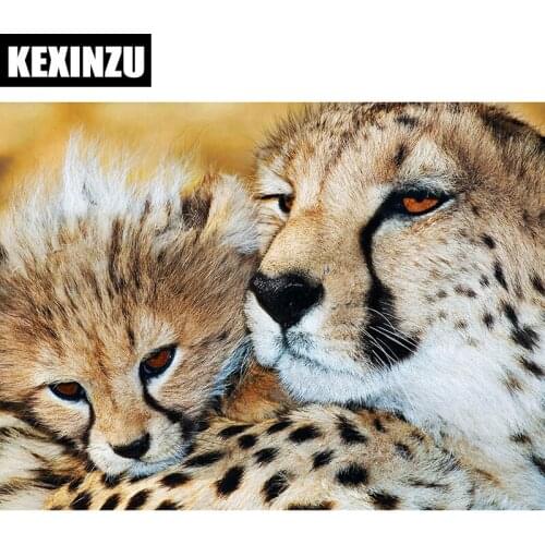 5d DIY diamond embroidery,Leopard mother and child,Cross stitch full square mosaic Rhinestone paintings from crystals decoration