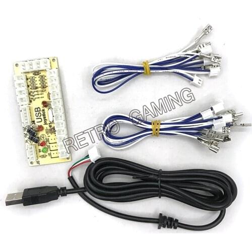 Free Shipping! New Zero Delay USB PC Joystick PCB Board USB Controls To MAME Games & Mini Table Top Arcade Machine