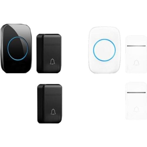 1RX 2TX wireless door bell set emitter free of battery waterproof wireless doorbell 200m door chime door ring RX by 110-240V