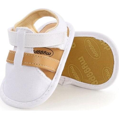 Gentleman Baby Sandals Toddler Infant Hollow Soft Crib Sole Canvas Shoes Little Boys Kids Soft Crib Prewalker Sandals Clogs