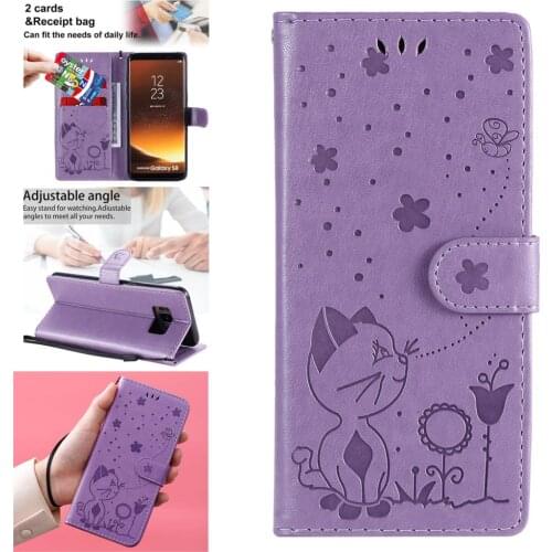 Cell Covers For hoesje Samsung S8 Plus Solid Color sFor Galaxy phone case S9 Mobile PU Leather Flip Phone Bag Telefoon + glaxsy