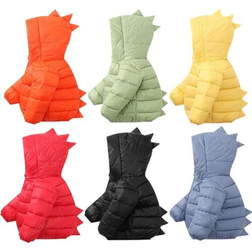 Kids clothing cotton down jackets for children boy girls winter autumn coat dinosaur cute baby jacket light soft warm outfit