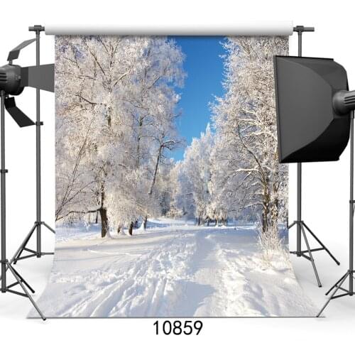 Winter Ice Pine Tree White Photography Backdrops Backgrounds for Fond Studio Photo Children Kids Photo Shooting Photophone