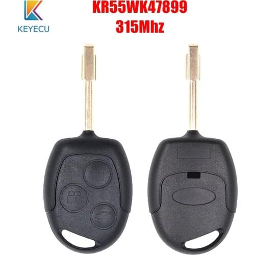 Keyecu KR55WK47899 Remote Car Key Fob for Ford Transit Connect 2010 2011 2012 2013 315Mhz 4D60/4D63 Chip FO21 Blade