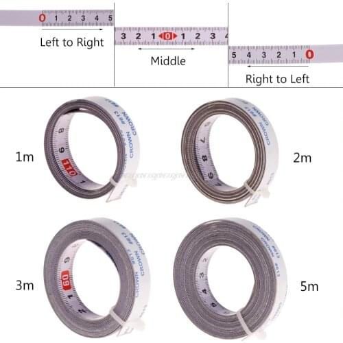 Miter Track Tape Measure Self Adhesive Metric Steel Ruler Miter Saw Scale For T-track Router Table Saw Band Saw Woodworking Tool