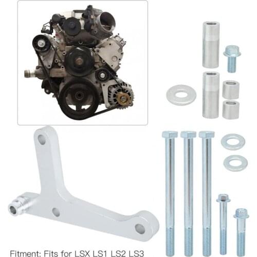 Truck Alternator Bracket Kit Low Mount CNC Accessory Fits for LSX LS1 LS2 LS3 High accuracy and good reliability Durable