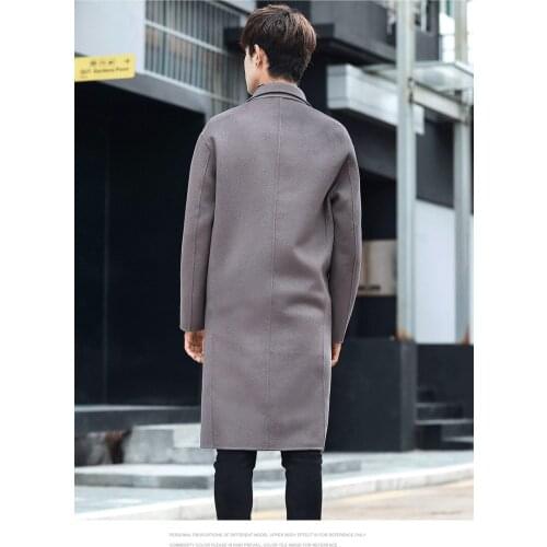 New Mens Winter Jacket Men Overcoat Wool Coat Male Double Breasted Long Windbreaker Tops Casaco Masculino LX2373
