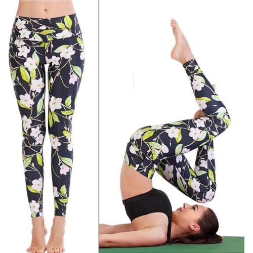 Digital printing leggings moisture absorption and perspiration yoga pants tight fitness pants sports leggings