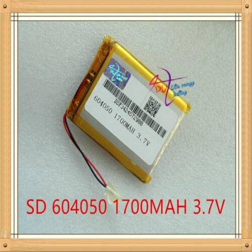 Liter energy battery Y70 road route T71 battery 604050 3.7V lithium battery 1700MAH navigator