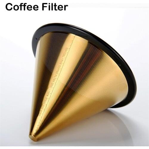 Reusable Coffee Filter Stainless Steel Holder Drip Coffee Filters Dripper v60 Drip Cafe For Barista Coffee Accessories