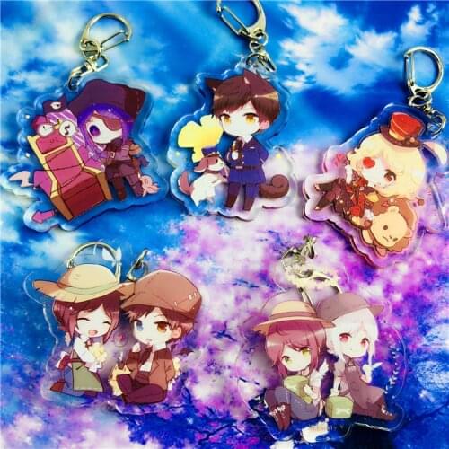 Cartoon Identity V Joseph Desaulniers Acrylic keychain Betanfeld Tracy Reznik cute funny pendant keyrings llaveros kid toy