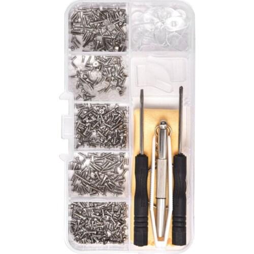 Glasses Sunglasses Eye Glass Repair Kit Screws Nuts Pads Optical Repair Tool Set