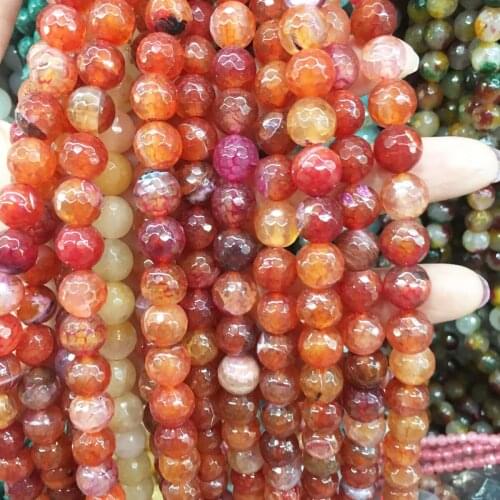 Natural Stone Section Beads 10mm for Jewelry Making DIY Beads Bracelets Bangles Necklace