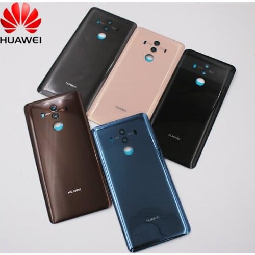 New Mate 10 Pro Rear Housing Case For Huawei Mate10 Battery Cover Door Rear Back Cover Glass Replacement +Camera Lens Frame+Logo