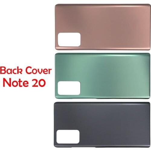20Pcs/Lots Original Back Glass Rear Cover Case Battery Door Housing For Samsung Galaxy Note 20 With Ahesive Sticker