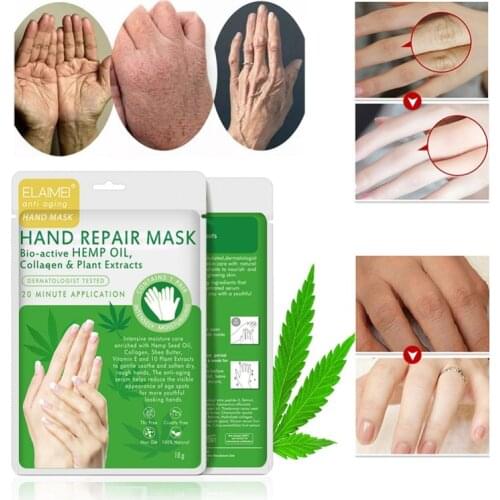 Exfoliat Peeling Hand Mask Moisturizing Gloves Milk Protein Essence With Spun Silk Screen Inner Film Anti-Wrinkle Hands Care
