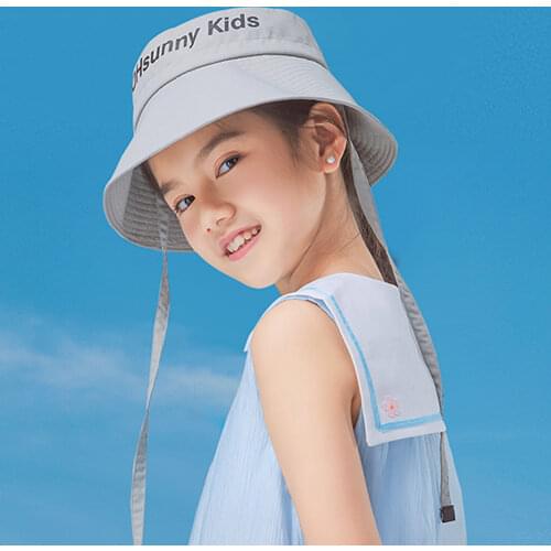 OhSunny Panama Girl Solid Color Adjustable Empty Top Childrens Summer Hat Ribbon Sun Protection Outdoor Sports Beach Chapeau