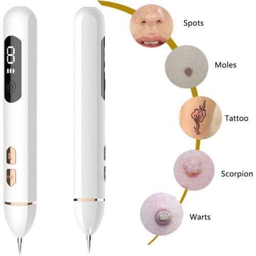 9 Level LCD Plasma Pen Tattoo Laser Mole Remover Pen Spot Tag Freckle Wart Dark Spot Removal Beauty Device