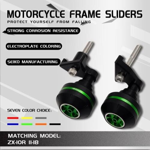 Motorcycle CNC Crash Pad Frame Slider Protection Guard For ZX10R ZX-10R 2011 2012 2013 2014 2015 11 12 13 14 15