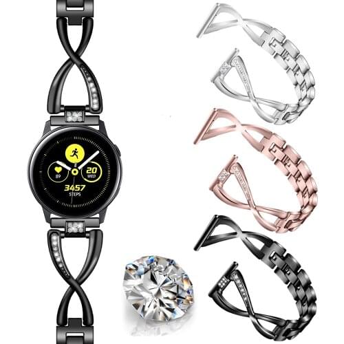 20mm 22mm Stainless Steel Band For Samsung Gear Sport S2 S3 Galaxy Watch 42mm 46mm Active Strap Amazfit Bip Huawei GT 2 Belt