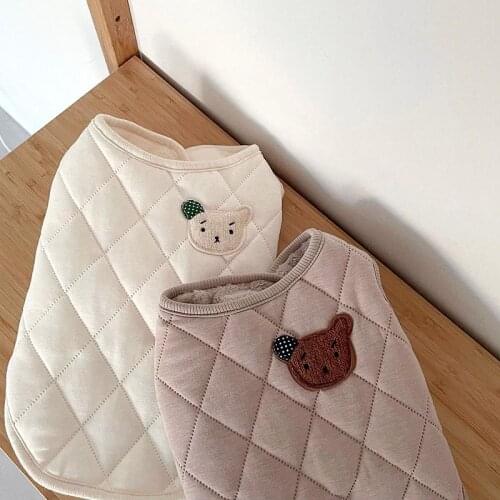 Cute Dog Clothes Cartoon Bear Sticker Pet Dogs Coats Cotton Warm Winter Vest For Puppy Small Medium Dogs Girls Chihuahua Perro